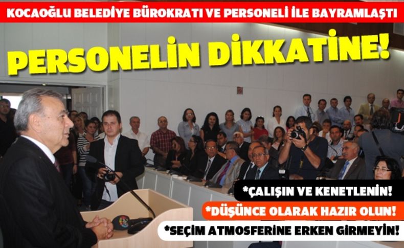 Başkan Kocaoğlu Belediye bürokratı ve personeli ile bayramlaştı