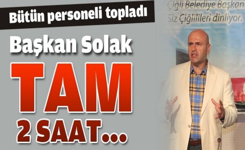 Başkan Metin Solak personele projeleri anlattı