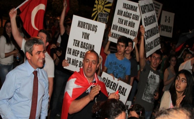 Başkan ve meclisten eylemcilere destek