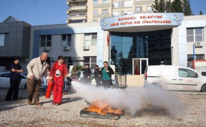 Bayraklı’da yangın tatbikatı