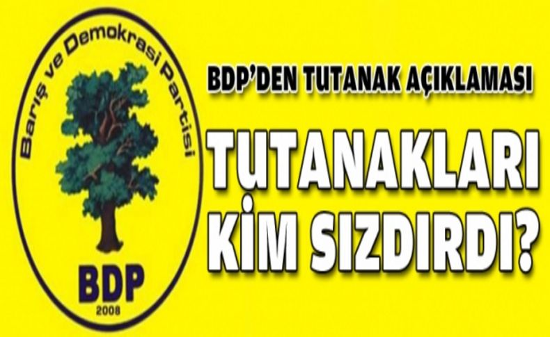 BDP'den tutanak açıklaması