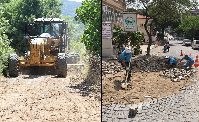 Bergama'da yol çalışmaları tam gaz