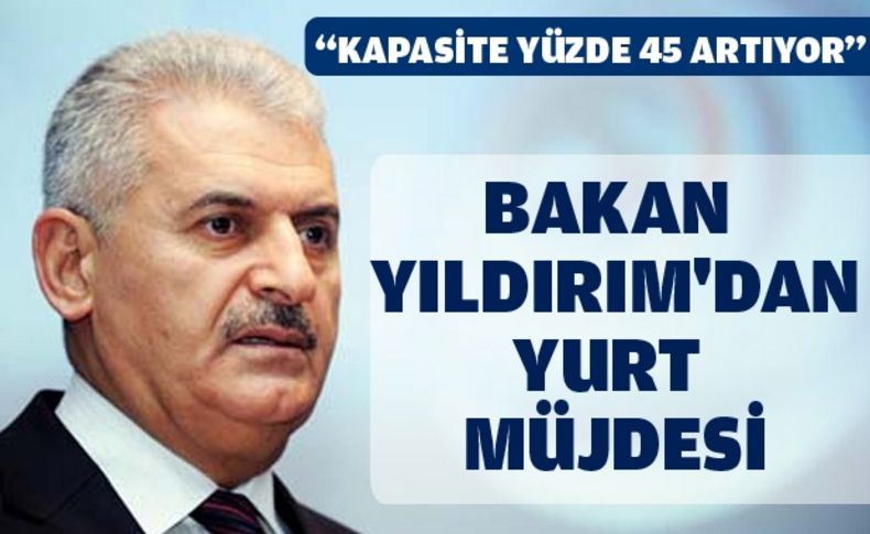 Binali Yıldırım'dan üniversitelilere yurt müjdesi