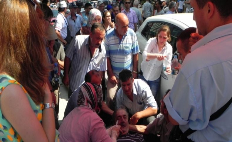 Bir anda yere yığılan vatandaş için çabalar yetersiz kaldı
