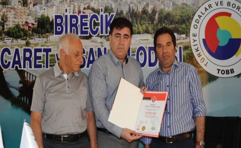 Birecik Ticaret ve Sanayi Odası, ISO 9001-2008 Kalite Belgesi aldı
