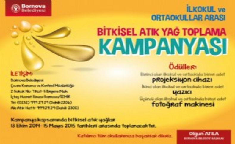 Bitkisel atık yağ toplama kampanyası