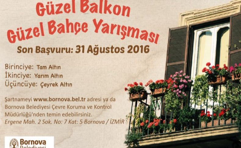 Bornova en güzel balkon ve bahçesini seçiyor