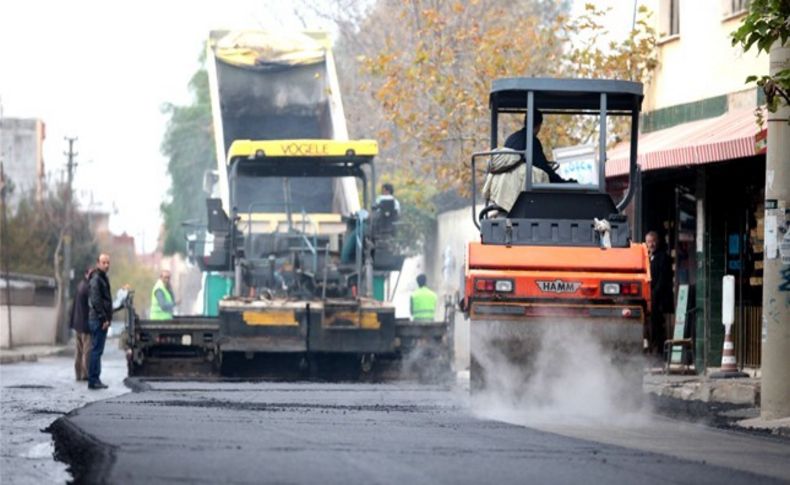 Bornova’da yol hamlesi