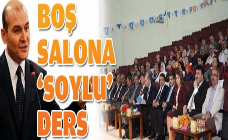 Boş salona 'Soylu' ders!