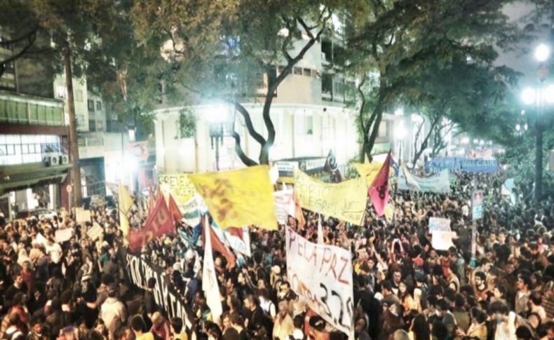 Brezilya'da protestocu öğrenciler polisle çatışıyor