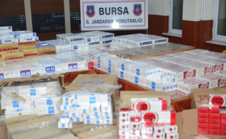 Bursa'da 24 bin paket sigara ve 14 bin 440 poşet kahve ele geçirildi