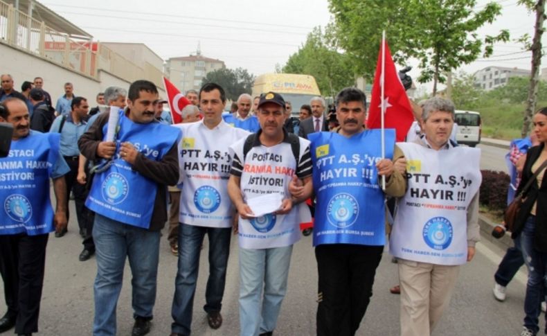 Bursalı dört postacı 'yıpranma hakkı’ için Ankara’ya yürüyüşe geçti