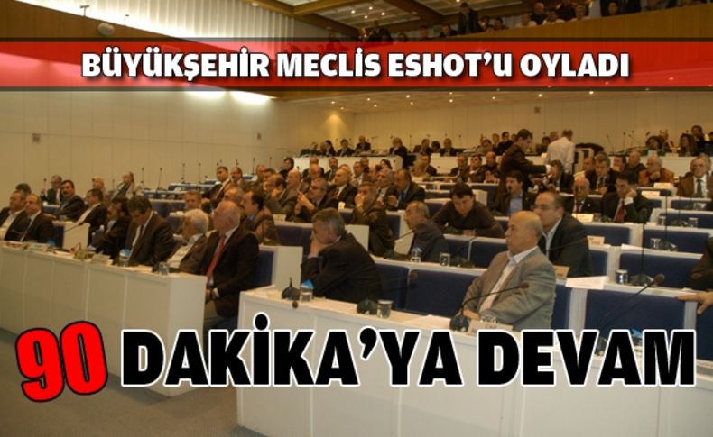 Büyükşehir meclisi ESHOT'u oyladı