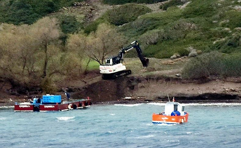 Çavuş Adası'nda askeri inşaat başladı