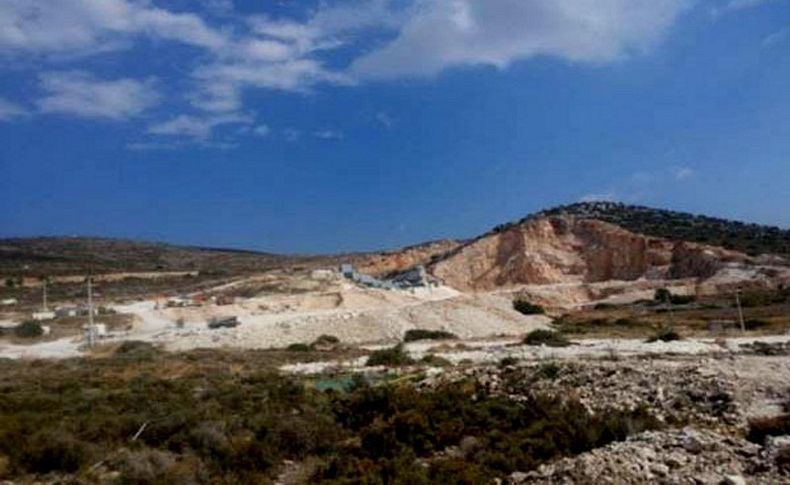 Çeşme'de kalker ocağı tepkisi