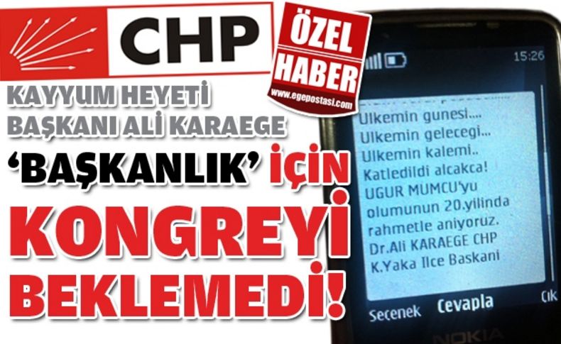 CHP Karşıyaka'da cep telefonu mesajı çatlağı