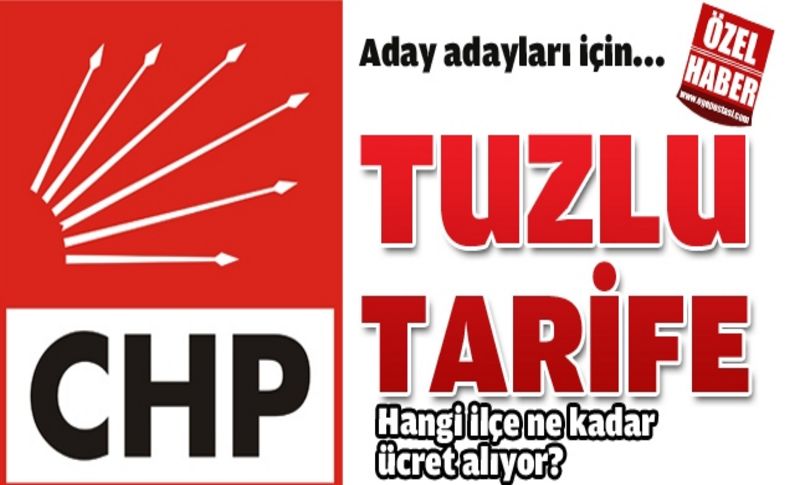 CHP'de tuzlu tarife