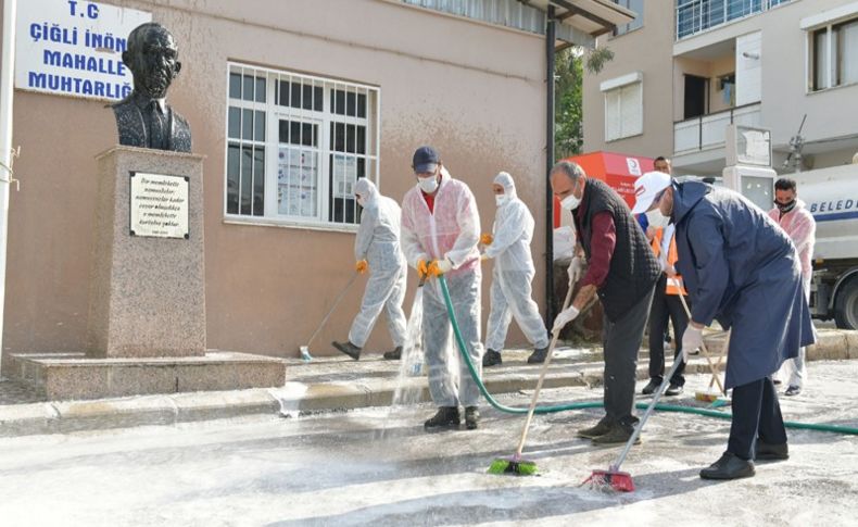 Çiğli İnönü Mahallesi’nde dip bucak temizlik