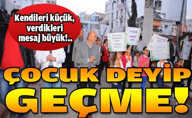 Çocuklar hakları için sokağa döküldü