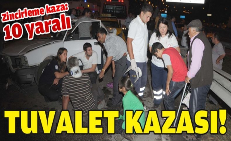 Çocukların tuvalet ihtiyacı için duran iki araca taksi çarptı