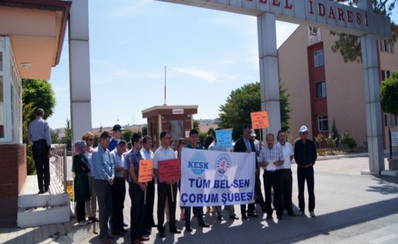 Çorum İl Özel İdaresi protesto edildi