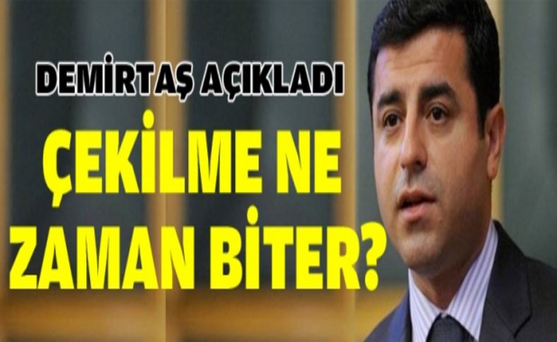 Demirtaş: Çekilme sonbahara biter