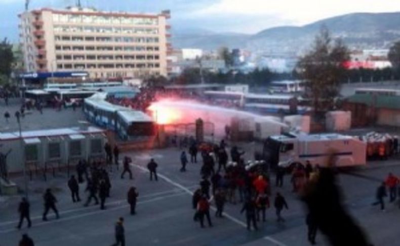 Göztepe taraftarına stada girişte ayrı çıkışta ayrı müdahale!