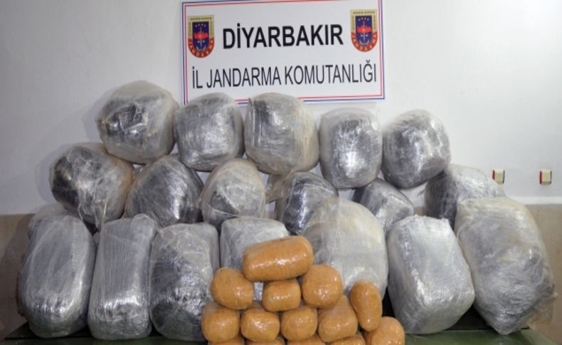 Diyarbakır'da 341 kilogram esrar ele geçirildi