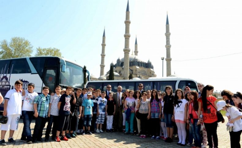 Edirneli öğrenciler Selimiye’yi ilk kez görmenin sevincini yaşadı