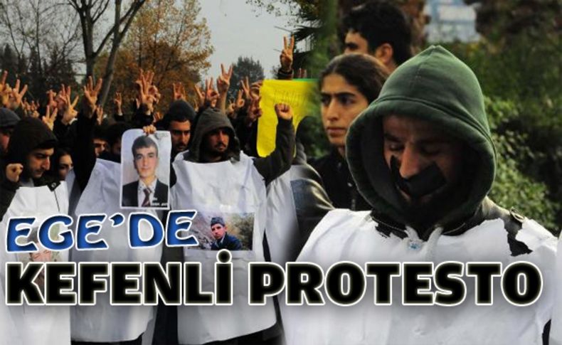 Ege'de kefenli protesto