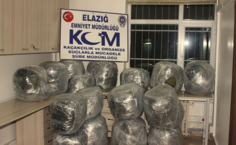 Elazığ'da 234 kilogram esrar ele geçirildi