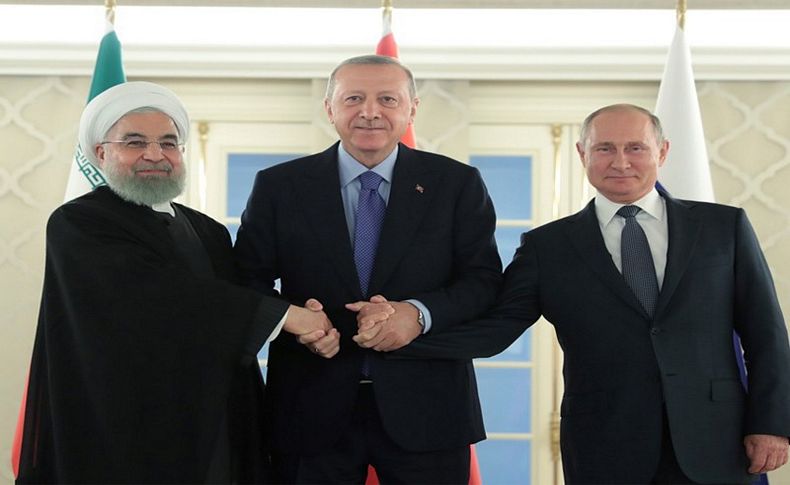 Erdoğan, Ruhani ve Putin, Suriye'yi görüştü