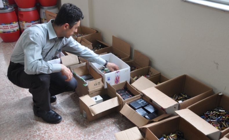 Ereğli'de 850 kilo atık pil toplandı