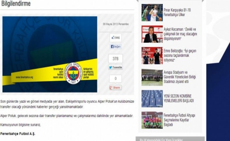 Fenerbahçe, 9 Mayıs'ta transferini yalanladığı Alper'i renklerine bağlıyor