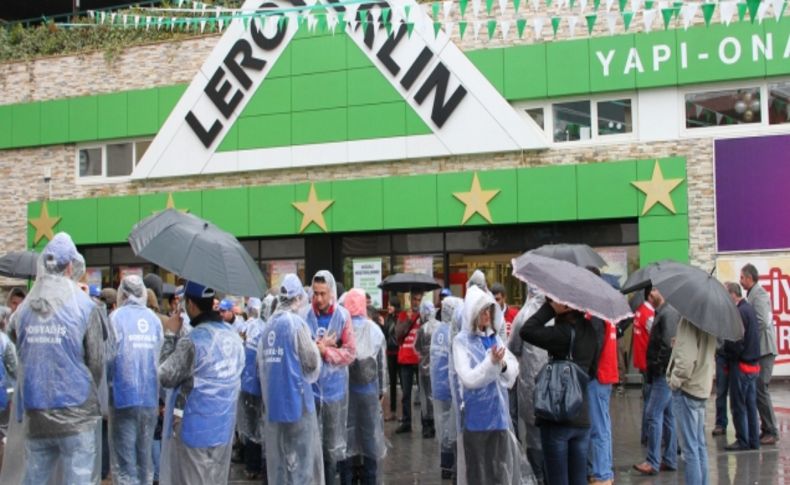 Fransız Leroy Merlin Yapı Market Bursa mağazası çalışanları grevde