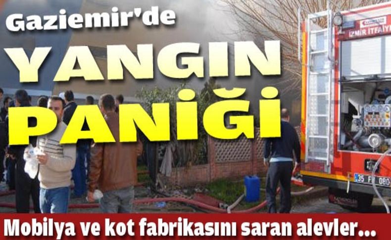 Gaziemir'de yangın paniği