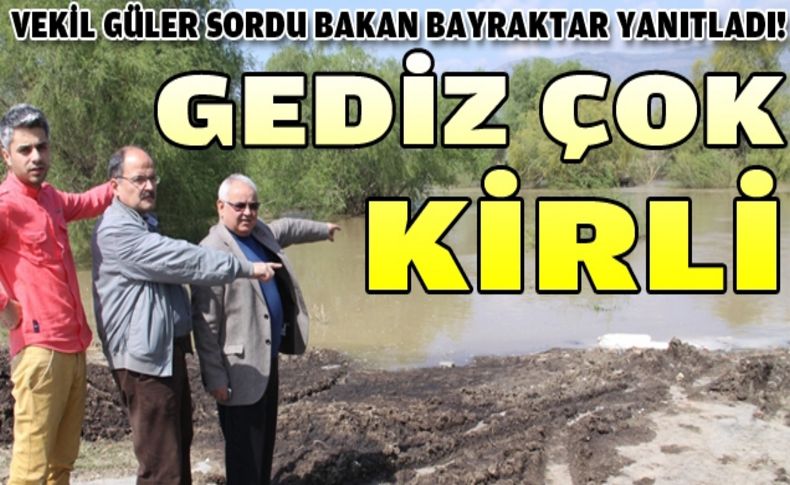 Gediz için şok yanıt: Çok kirli kategorisinde