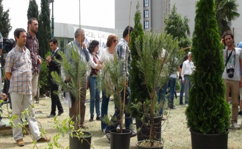 Gezi Parkı’ndaki fidan diktiler