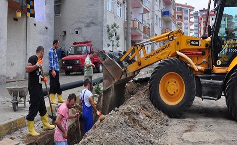 Giresun Belediyesi, kanalizasyon şebeke çalışmalarına başladı