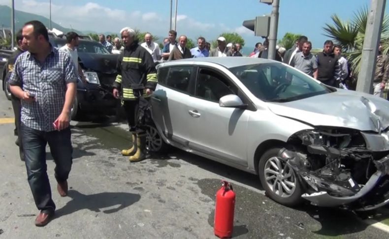 Giresun'da zincirleme trafik kazası