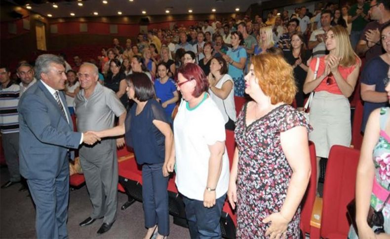 Güzelbahçe'de başkan İnce personelle bayramlaştı