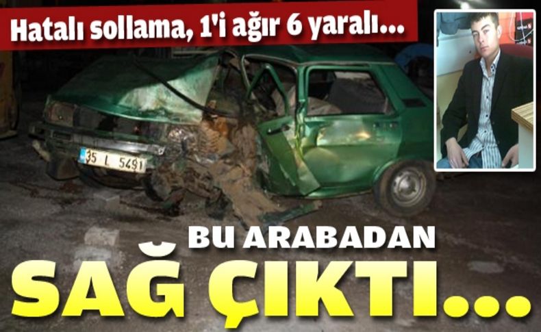 Hatalı sollama, 1'i ağır 6 yaralı...