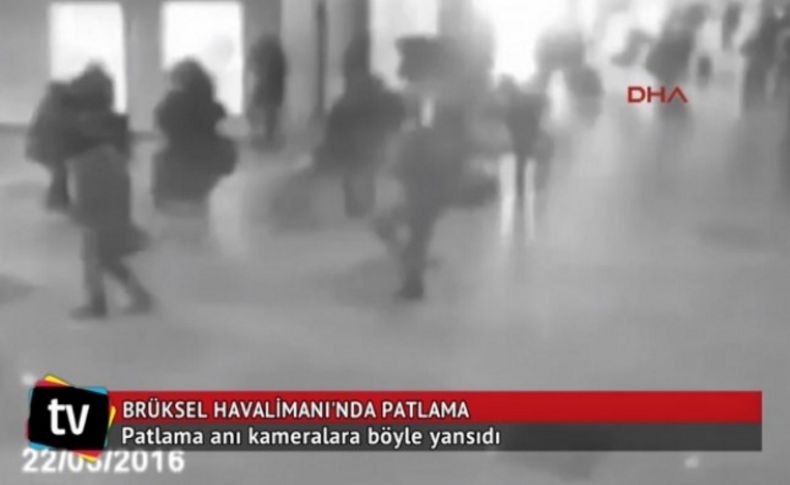 Brüksel'deki patlama anı kamerada