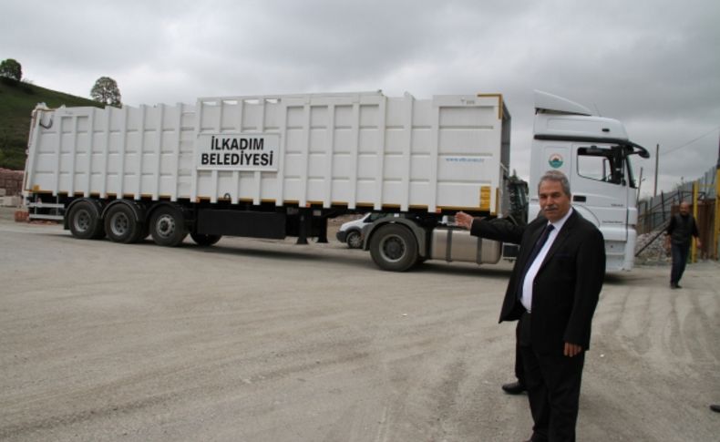 İlkadım'da çöp taşınma maliyeti TIR'lar kullanılarak azaltılacak