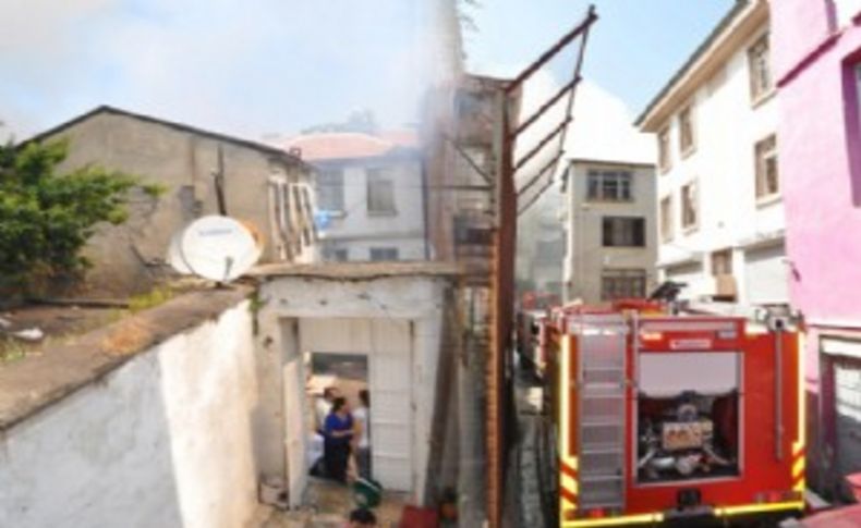 İzmir'in göbeğindeki yangına itfaiye araçları ulaşmakta güçlük çekti