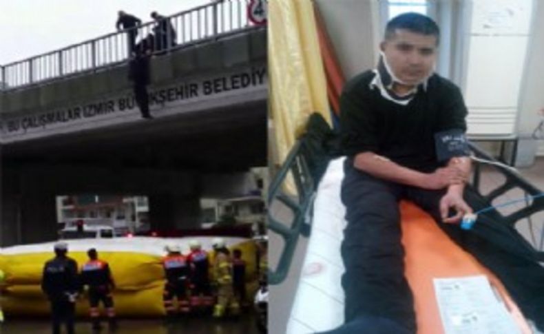 ​İzmir'de itfaiyenin açtığı hava yastığı hayat kurtardı