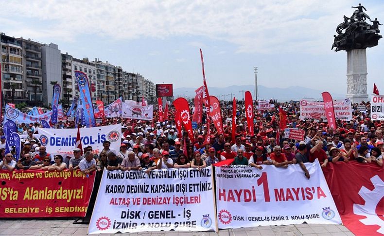 İzmir'de coşkulu 1 Mayıs kutlaması