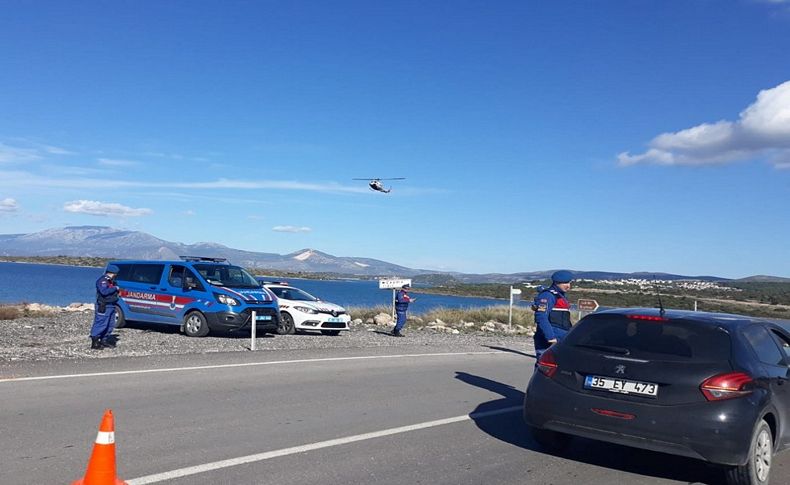 İzmir'de jandarmadan havadan trafik denetimi