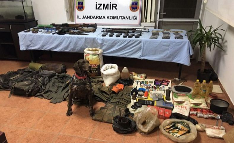 İzmir'de PKK'ya ait cephanelik ortaya çıkartıldı