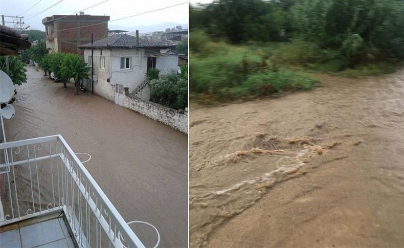 İzmir'de sağanak yağış sele neden oldu